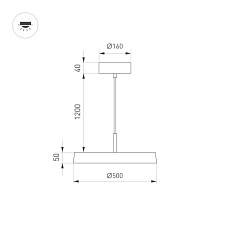 Подвесной светодиодный светильник Arlight Sp-Elegant-R500-37W Day4000 033923 1