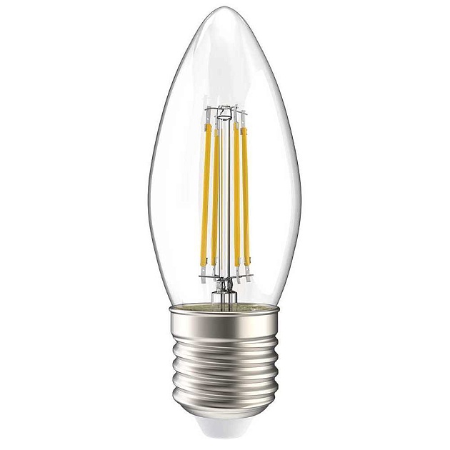 Лампа светодиодная филаментная IEK E27 7W 4000K прозрачная LLF-C35-7-230-40-E27-CL фото 3