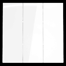 Клавиши для выключателя/переключателя трехклавишного S70 (белый глянцевый) Voltum VLS000501 1