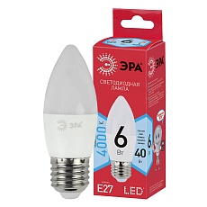Лампа светодиодная ЭРА E27 6W 4000K матовая ECO LED B35-6W-840-E27 Б0020621 1