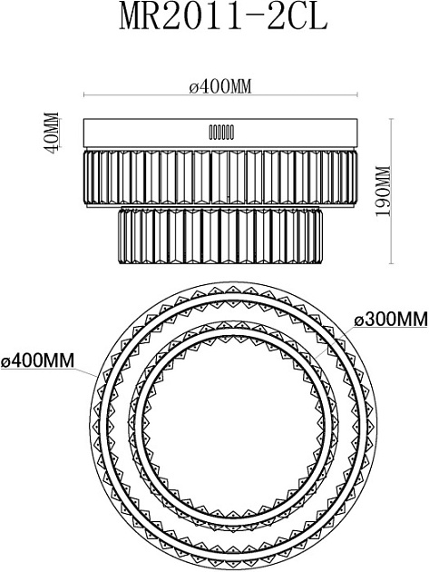 Потолочный светодиодный светильник MyFar Irina MR2011-2CL Фото № 2