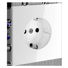 Розетка встраиваемая Voltum S70 с заземлением 16А, (белый глянцевый) VLS040101 4