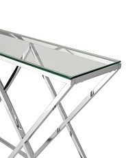 Консоль Stool Group ИНСИГНИЯ 115х30 прозрачное стекло сталь серебро ECST-026 (115x30) 1