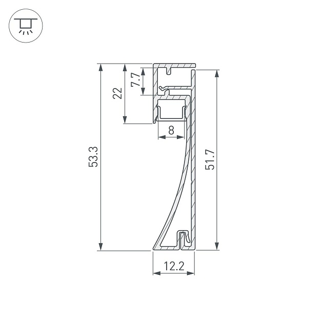 Профиль Arlight Plintus-H54-2000 Black 045433 фото 2