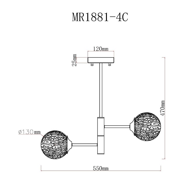 Потолочная люстра MyFar Camilla MR1881-4C Фото № 2