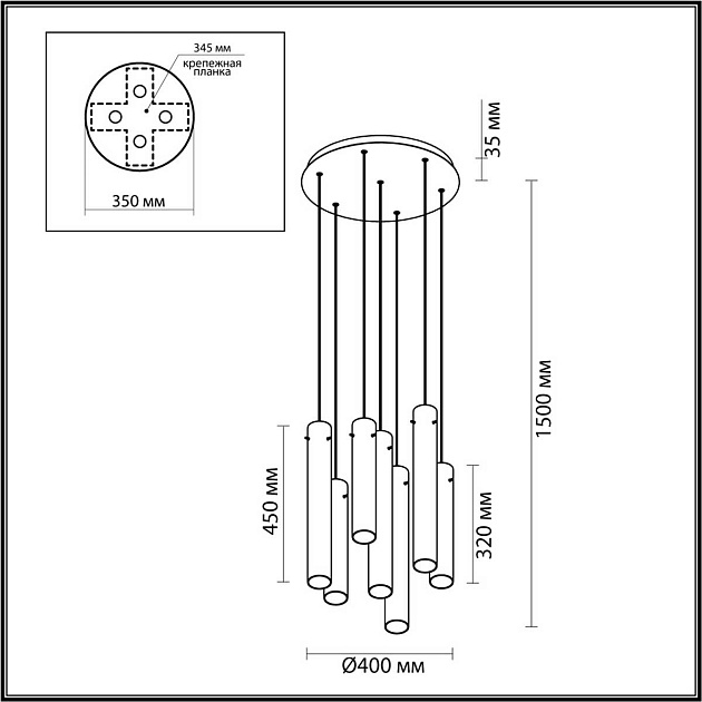 Подвесная люстра Odeon Light SHINY 5061/32LB Фото № 2