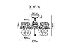 Потолочная люстра MyFar Ceiling Luna MR1314-5C 1