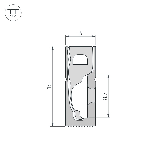 Профиль Arlight WPH-Flex-0616-Side-S9-5M Black 045788 фото 2