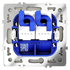Розетка компьютерная встраиваемая Voltum S70 двойная RJ45+RJ45 кат.6, (сталь) VLS060205 5