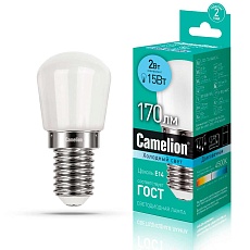 Лампа светодиодная Camelion E14 2W 4500K LED2-T26/845/E14 13154