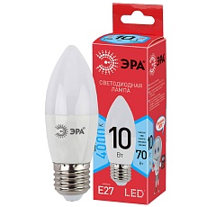 Лампа светодиодная ЭРА E27 10W 4000K матовая ECO LED B35-10W-840-E27 Б0032965 1