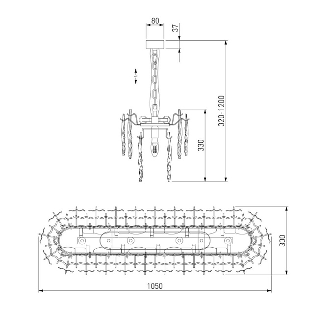 Подвесная люстра Bogates Leaf 370 Фото № 2