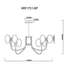 Потолочная люстра MyFar Scott MR1751-8P 1