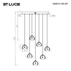 Подвесная светодиодная люстра ST Luce Waterfall SL6017.101.07 1